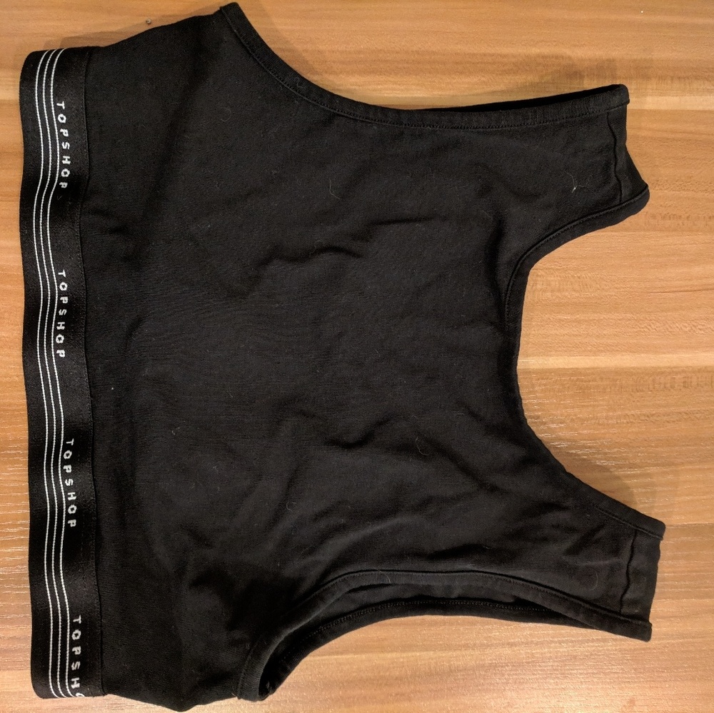 Black TopShop crop top